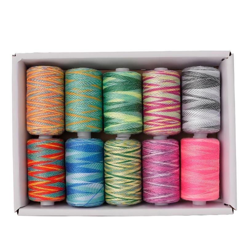 High Strengths Polyester Sewing Thread 8 Color for Fabrics Industrial Machine Use Sturdy Stitching
