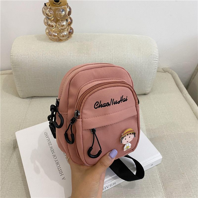 

Холщовая новинка в японском стиле, сумка-фея для студента, для мобильного телефона Pink