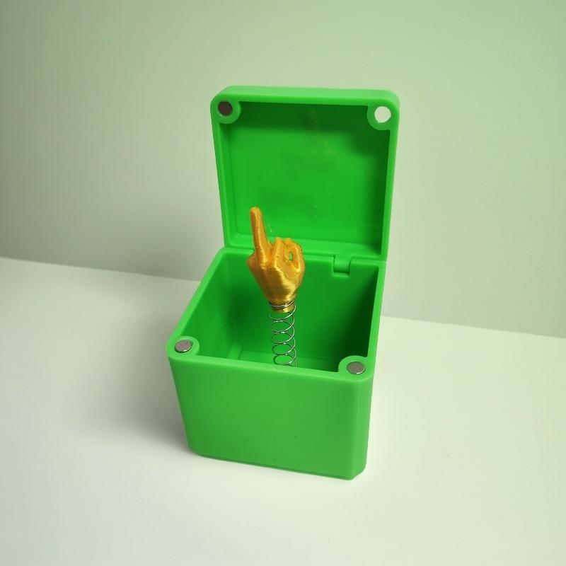 

Смішна коробка-сюрприз із середнім пальцем, подарунок-прикол, новинка, різдвяний іграшковий розіграш Gift Box зелений