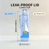 1PC Blue Sea Sailboat Minimalist 750ml Color Plastic Sports Water Bottle Leakproof Flip Straw Lid Suitable for Sports Office Home Use