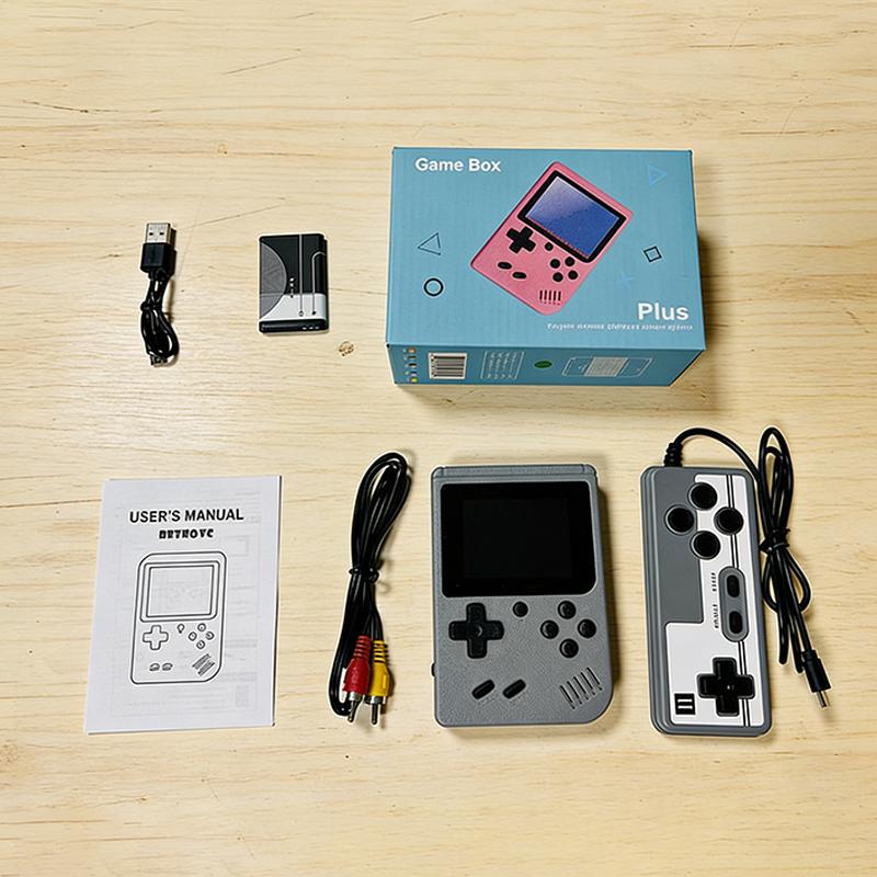 

400-In-1 Macaron Dual-Player Handheld Game Console - Perfect Gift Mini Handheld Game Portable Classic Retro Games Arcad Doubles серый