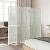 VidaXL Room Divider 5 Panels, Room Separator, Privacy Screen, Bedroom Living Room Screen, White Wood 358678