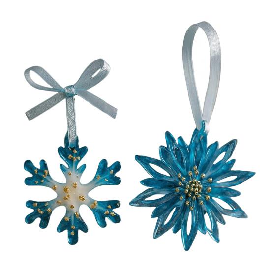 Yousheng Vánoční ozdoby sada Akrylové ozdoby sobů a sněhových vloček Nerozbitné závěsné ozdoby na stromeček pro sváteční domácí dekoraci