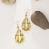 Retro Irregular Water Drop Earrings: Alloy Brushed with Unique Textured Design for Women