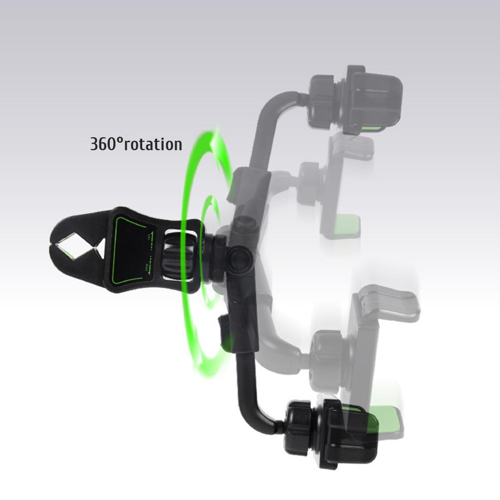 Fordon Backspegel Mobiltelefonhållare Fäste Universell Smartphone Justerbar Teleskopisk Mobil