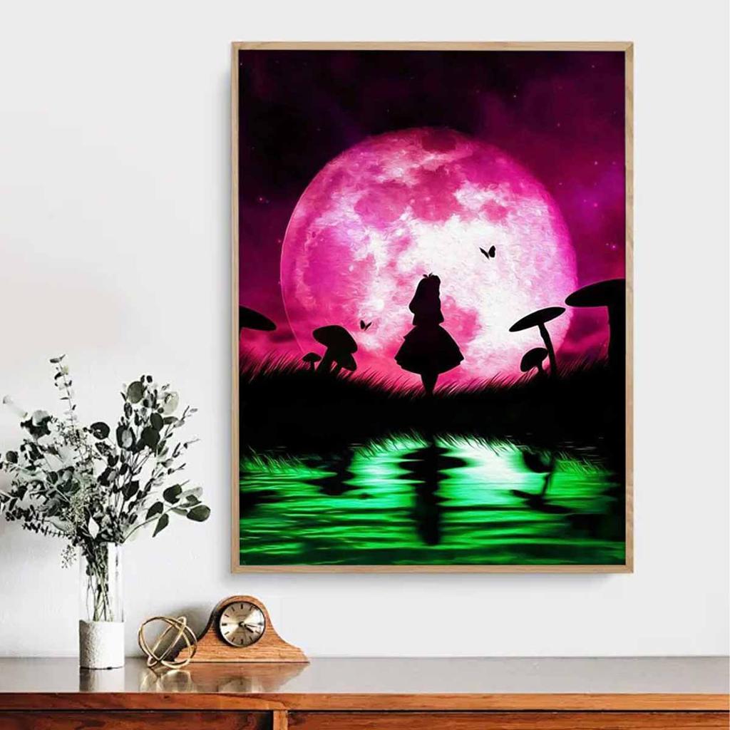 Full Round Diamond Painting Lovely Princess Princess Art Rhinestone Picture Mosaic DIY 5D Cross Stitch Embroidery Home Decoration