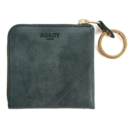 AGILITY affa 'Posh Short' L-shaped zipper mini wallet, compact wallet, bi-fold wallet, small, mini, leather.