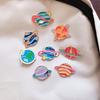 De Otte Planeter Broche, Venus/Jorden/Jupiter/Uranus/Neptun Broche, Metalmærke, Kreativ Planet Serie Broche, Emaljenåle til Skoletaske Rygsæk