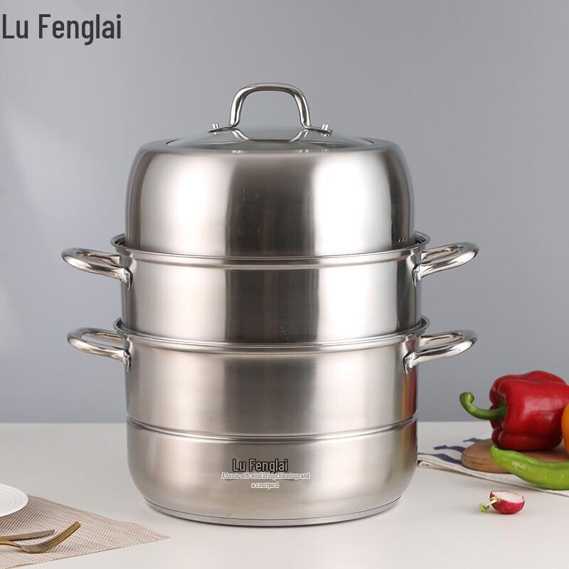 32cm 304 Stainless Steel Steamer Pot