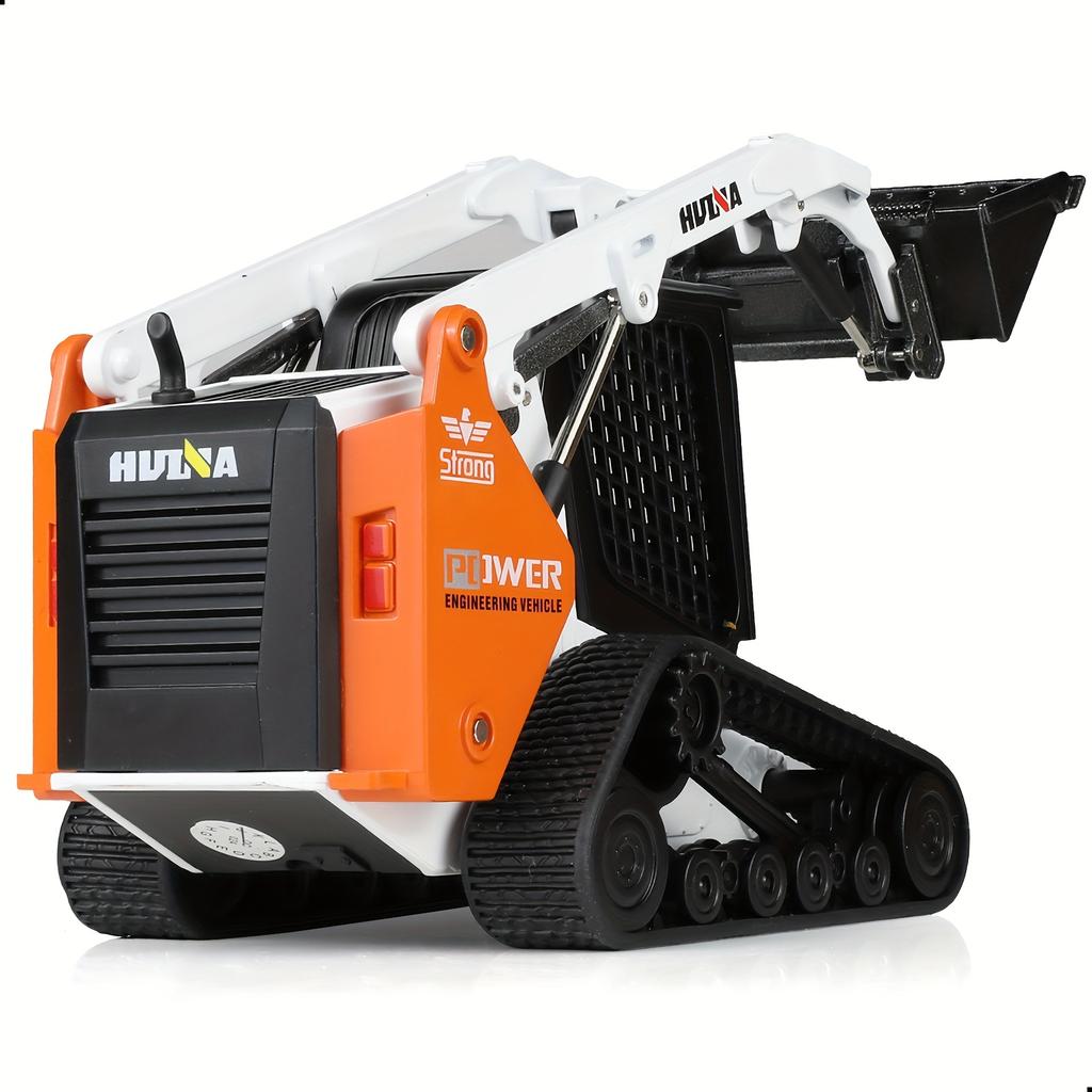 1:50 Scale Die-Cast Metal Engineering Vehicle Model Forklift with Orange Accents Holiday Gifts For Kids
