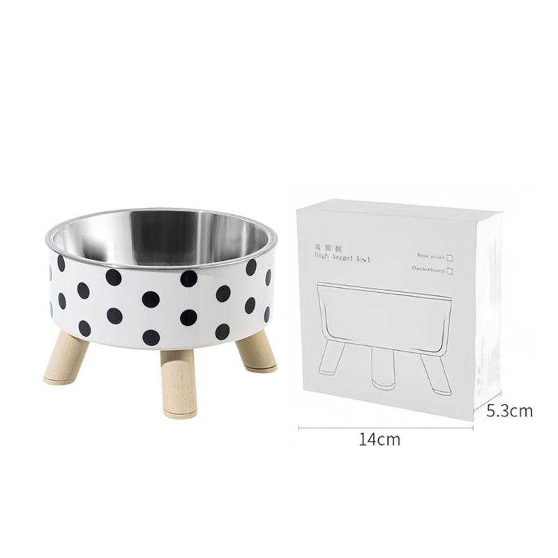 4-Ecken Anti-Nacken Wirbelsäule Edelstahl Katzennäpfe Mit Erhöhtem Ständer Katze Kleiner Hund Futter- und Wassernäpfe Rutschfester Haustierfressnapf