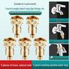 Washing Machine Automatic Shut-off Valve Adapter - 4-Point Water Outlet & Inlet Hose Conversion Accessory
