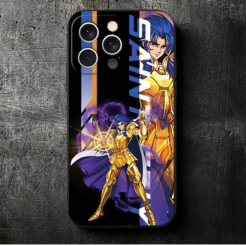 

Anime S-Saint S-Seiya Soft Phone Case for iPhone 16 16E 17 Air 15 Pro Max 14 Plus 13 Mini 11 12 7 Black Cover Back Shell iPhone 14 Pro