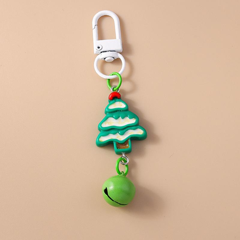 Cute Christmas Santa Clause Keychain Gingerbread Man Key Ring Pendant for Women Girls Handbag Decor DIY X'MAS Jewelry  Gifts