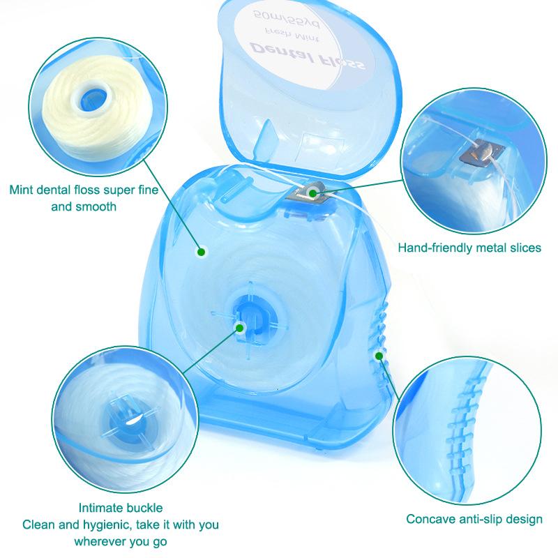 1 Pcs Box Mint Dental Floss Roll Cleaning Oral Tools Dental Floss Stick Adult Home Set Cleaning Interdental Brush