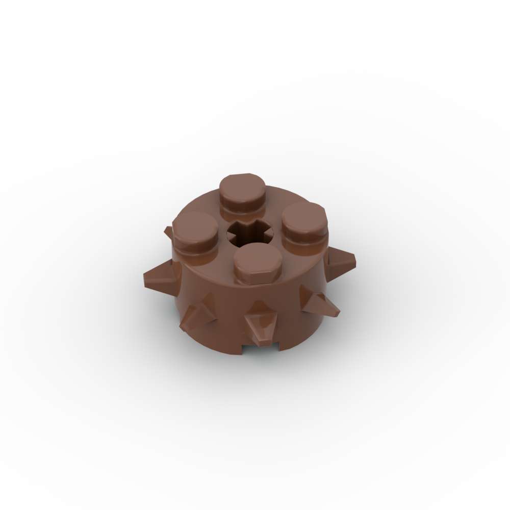 

MY OWN CREATION 10PCS 27266 Round 2x2 Including Spikes Building Blocks Collection Including Axle Hole House Castle Particle Idea Playthings Children
