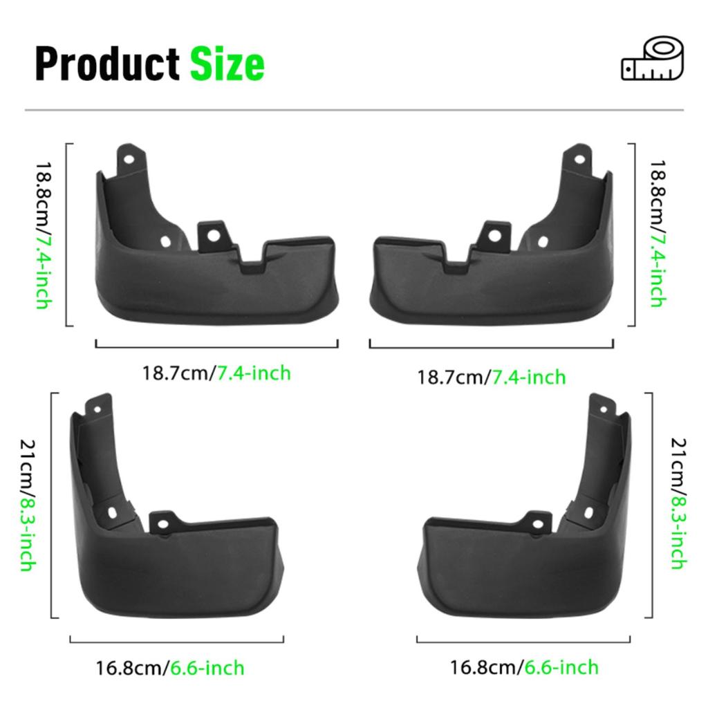 4PCS Car Mud Flaps Splash Guards Mudguards Car Mud Flaps Compatible with Mazda 3 BM Sedan 2014 2015 2016 2017
