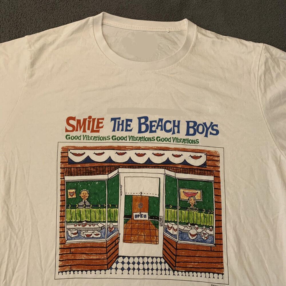 The Beach Boys Smile Album Short Sleeve White Full Size Unisex T-Shirt Unisex T-Shirt S