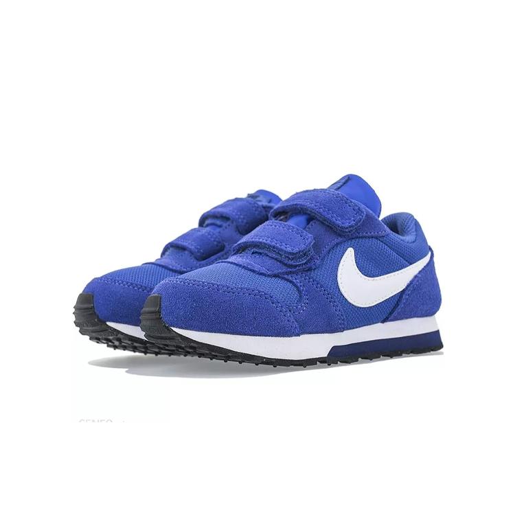Nike MD Runner 2 Hook loop Abrasion Resistant Low top Running Shoes Blue White Infant Toddler (Unisex) Toddler Shoes 806255 406