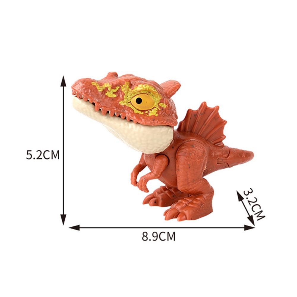 4pcs Biting Finger Dinosaurs Toy Collectibles for 3+ Year Old Kids Birthday Gift