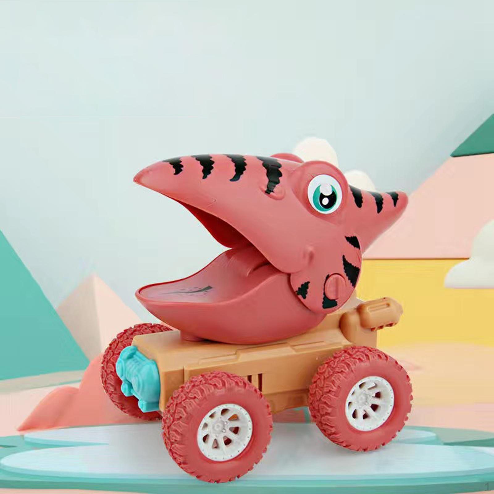 

Dinosaurs Car Inertial Learning Educational Pull Back No Battery Needed Cartoon Model Gift Child Red Pterodactyl