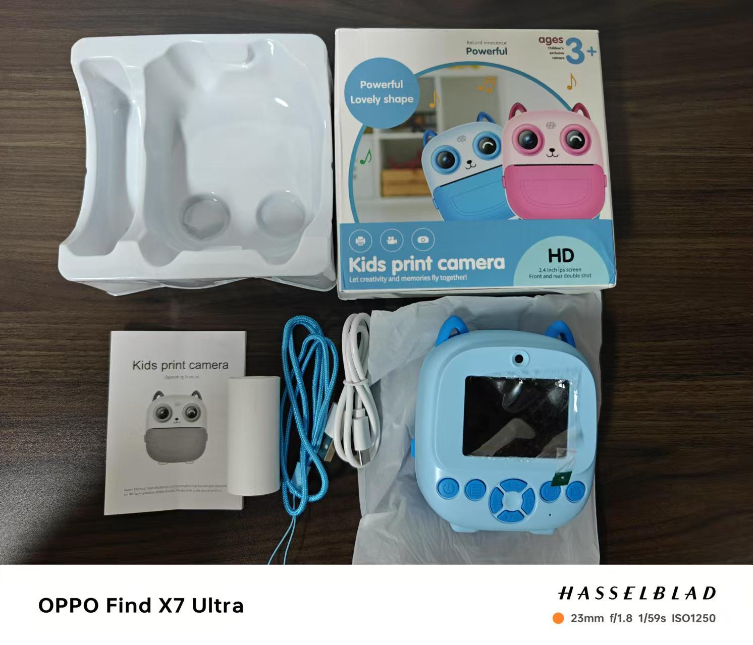 S5 HD Mini Dual Instant Camera for Kids - Thermal Cartoon Printing