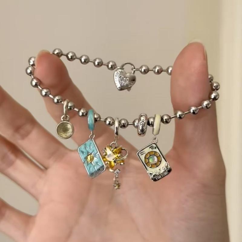 

Ретро Карта Таро Магия Ведьма Гадание Таро Звезда Браслет Ожерелье Для Женщин Винтаж Продвинутые Бусины Шармы Ювелирные Аксессуары