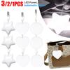 1-3pc LED Handbag Light Bag Lamp Heart Round Star Shaped Touch Sensor Purse Night Light with Keychain Clip Xmas Gifts for Women