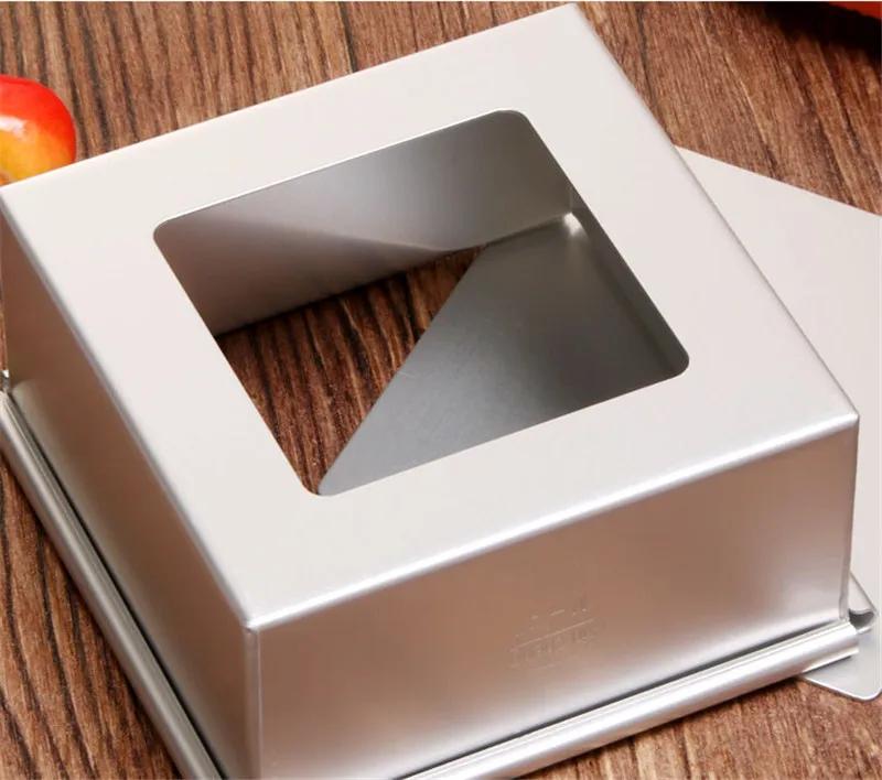 Square Cake Pan with Removable Bottom Anodized Aluminum Wedding Birthday Baking Cake Tin Cheesecake Pan Chiffon Mold Stencil