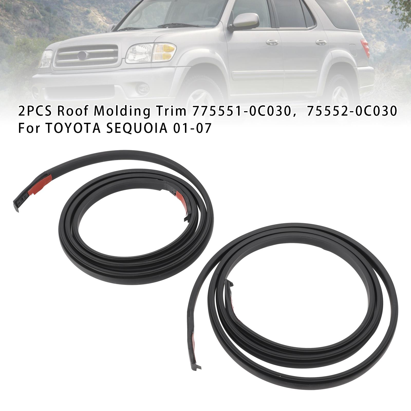 

2PCS Roof Molding Trim 75551-0C030 75552-0C030 For TOYOTA SEQUOIA 01-07