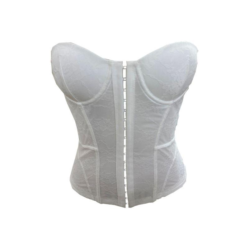 Kkx European and American Sexy Gyaru Style Pure Desire Lace Dark Pattern Patchwork Slim fit Slimming Fishbone Bra Women's Top