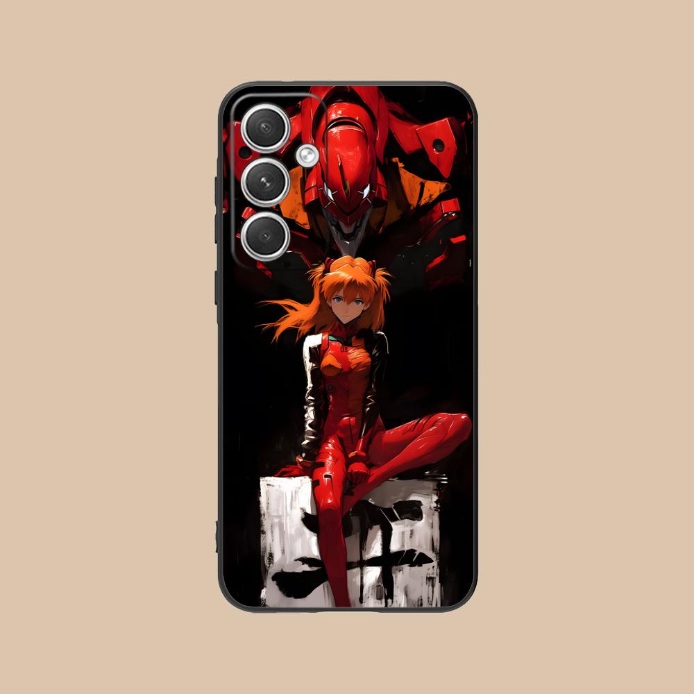 Anime EV Asuka Mobile Phone Case for Samsung Galaxy S26 S25 S24 S23 S22 S21 S20 Note20 Plus FE Ultra Colorful Cover Pretty Cover