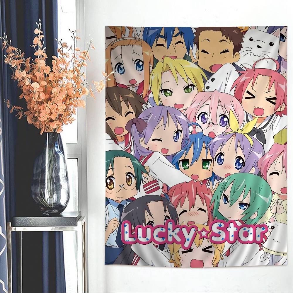 Lucky Star Comedy Anime Hippie Wall Hanging Tapestries For Living Room Home Dorm Decor Art Home Decor