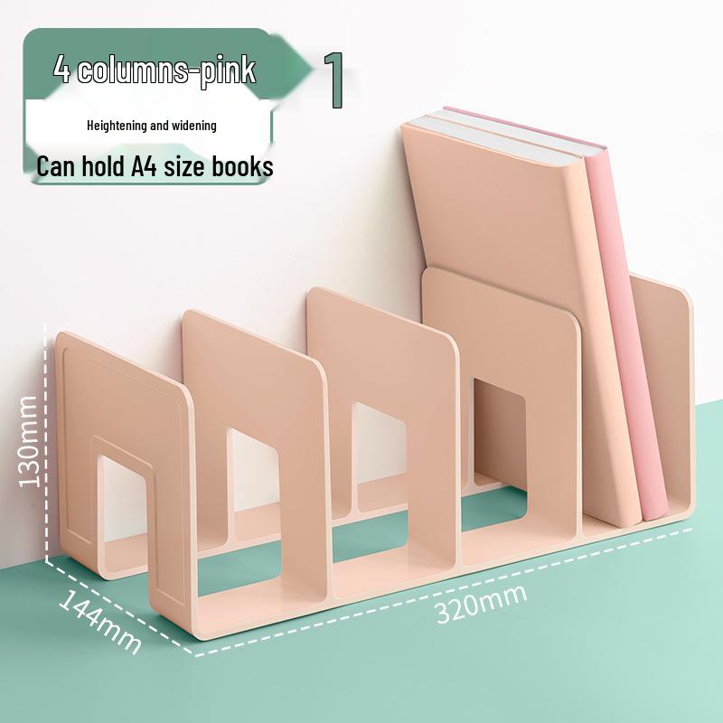 Huajie Acrylic Book Stand & Divider: Desktop Bookshelf & Storage Rack