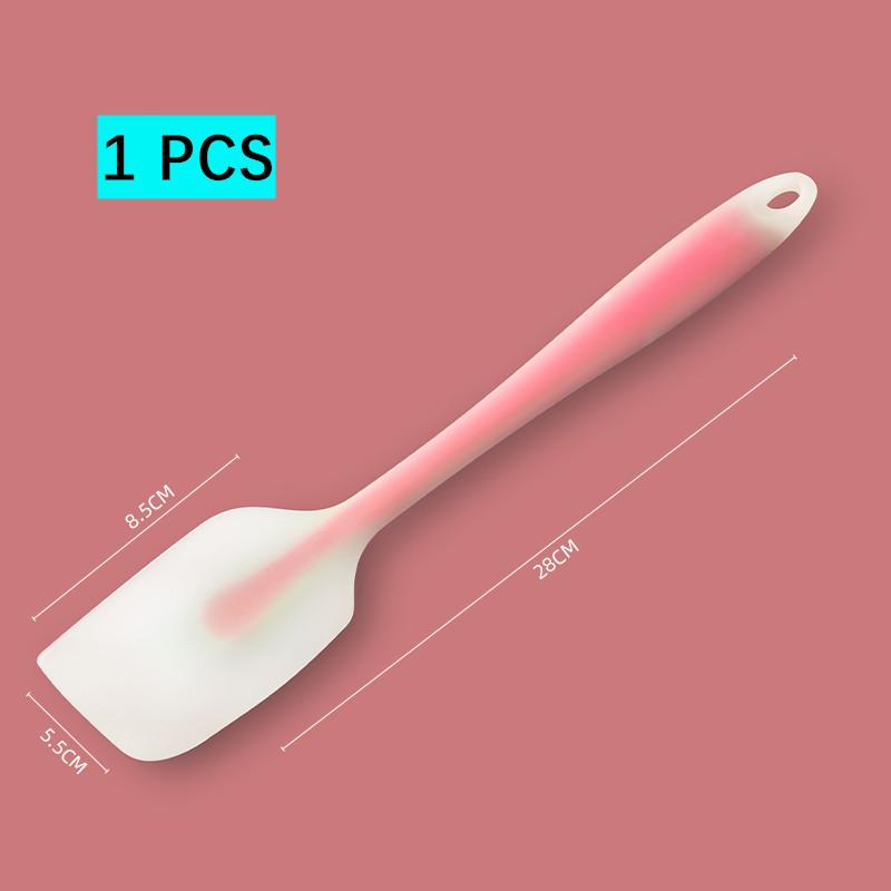 Venlohome 1/2Pcs Silicone Pastry Scraper Spatula Food Grade Non-Stick Cake Scraper Spatula Cream Butter Spatula Baking Spatula