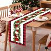 Buffalo Plaid Christmas Tree Table Runner Merry Christmas Decorations For Home 2026 Xmas Table Cover Gifts Happy New Year 2026