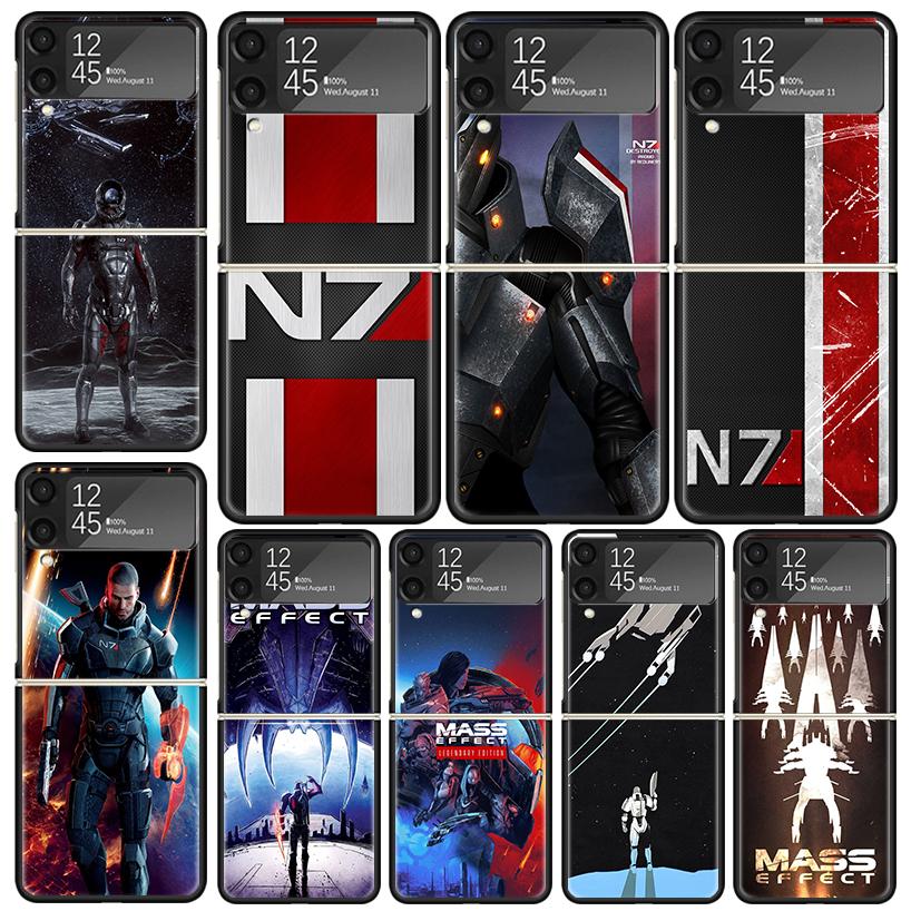 N7 Mass Effect Cases For Samsung Galaxy Z Flip 4 5 6 7 3 Z Flip7 Flip6 Flip4 Flip5 Flip3 5G Hard Shockproof Fundas Cover