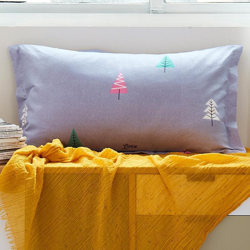 2PC Polyester Kissenbezug Bequemer Kissenbezug für Bett Kissenbezüge mit Blumendruck 48x74cm Kissenbezug Dekoration Zuhause