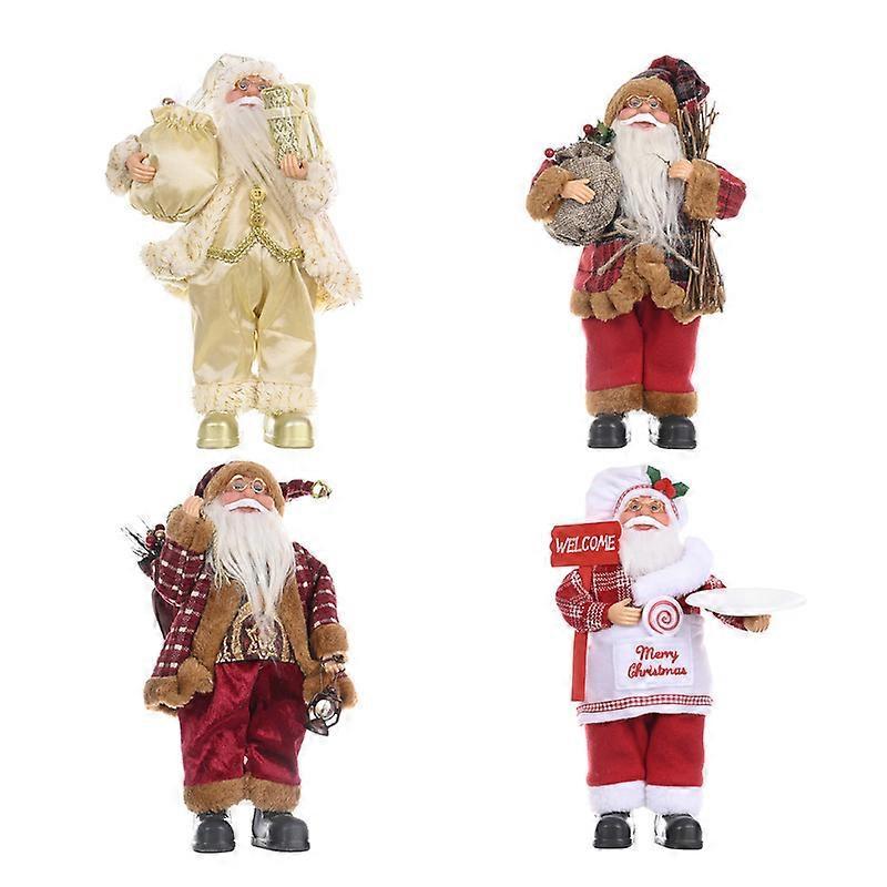 

Рождественские кукольные украшения подставки куклы Санта Клауса, рождественские пластиковые куклы рождественские украшения белый