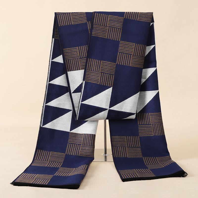 RUNMEIFA  Classic Autumn & Winter Warm Plaid Man Scarf Cashmere Wool Panama Soft Striped Long Scarf High Quality 40 Colors