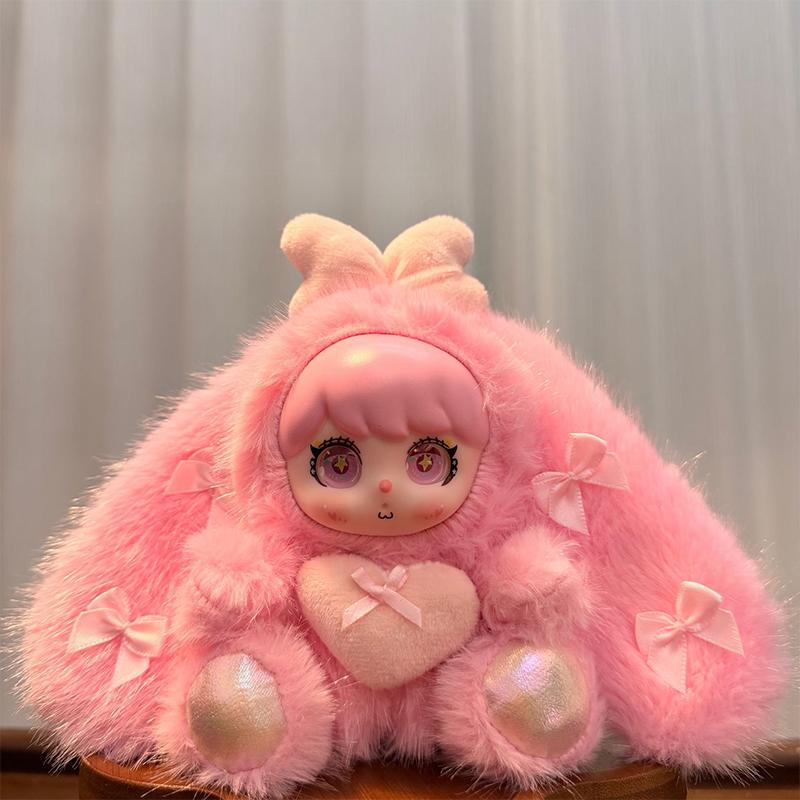 

Cute Love Heart Vinyl Rabbit Ear Doll Toy Pendant Keychain Ornaments Backpack Hangings Decoration Gifts A4