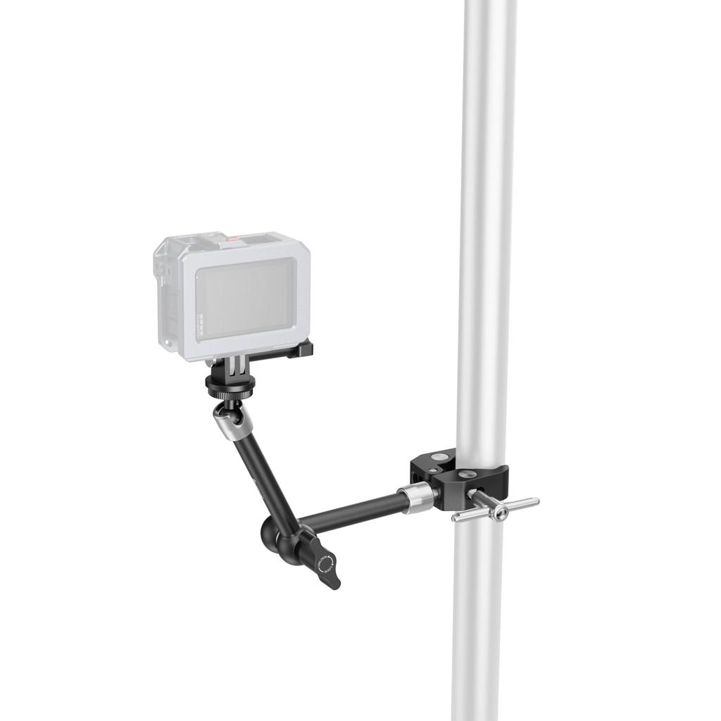 Braț Magic SmallRig pentru Cameră de Acțiune cu Suport Clește Super pentru GoPro Hero DJI Osmo Action 5 și Insta360 Ace Pro 2 cu Șurub pentru Lumină 5605