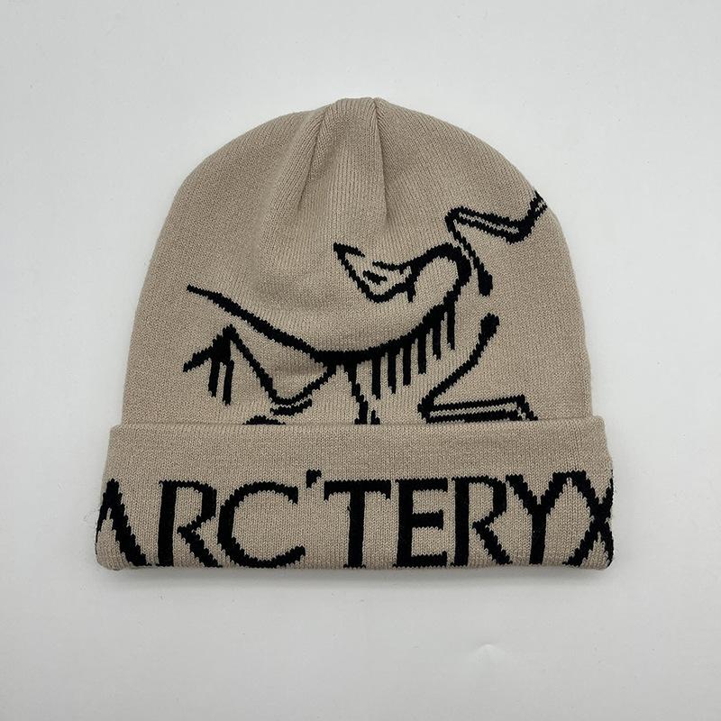 Mei Letter knitted hat, European and American autumn and winter dinosaur pattern thermal pullover hat