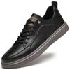 2026 Spring Men's Genuine Leather Shoes High Quality Black Soft Sole Flat Casual Shoes Outdoor Oxford Shoes Mens Sports Shoe Men
