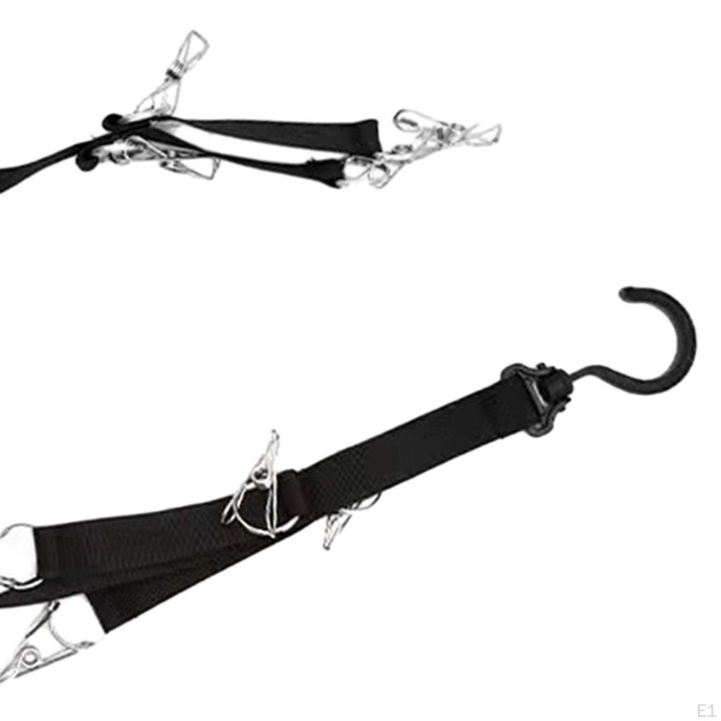 Hat Rack for Baseball Caps 16 Clips Drying Hangers Closet Wardrobe Peaked Cap Storage