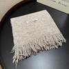 Korean high-end couple scarf women's winter 11 new Korean version tassel solid color small fragrant wind warm student scarf