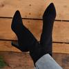 Ladies Shoes 2024 Fashion Women's Boots Square Heel Mid-Calf Ankle Boots for Women Pointed Toe Stretch Sock Boots Bota Feminina