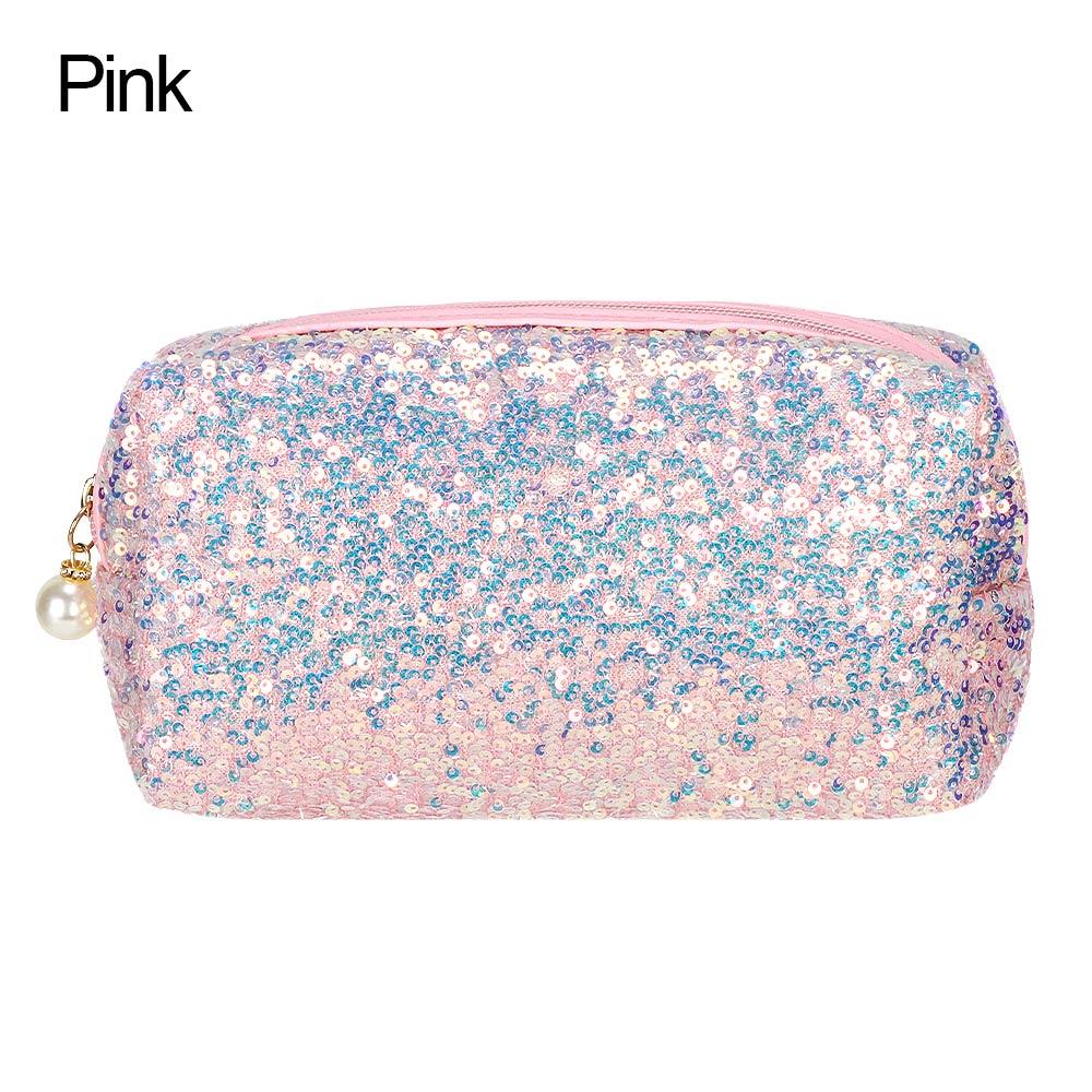 Fashion Glitter Mermaid Sequin Makeup Bag High-capacity Reversible Double Color Cosmetic Bag Lazy Makeup Zipper Pouch Handbags