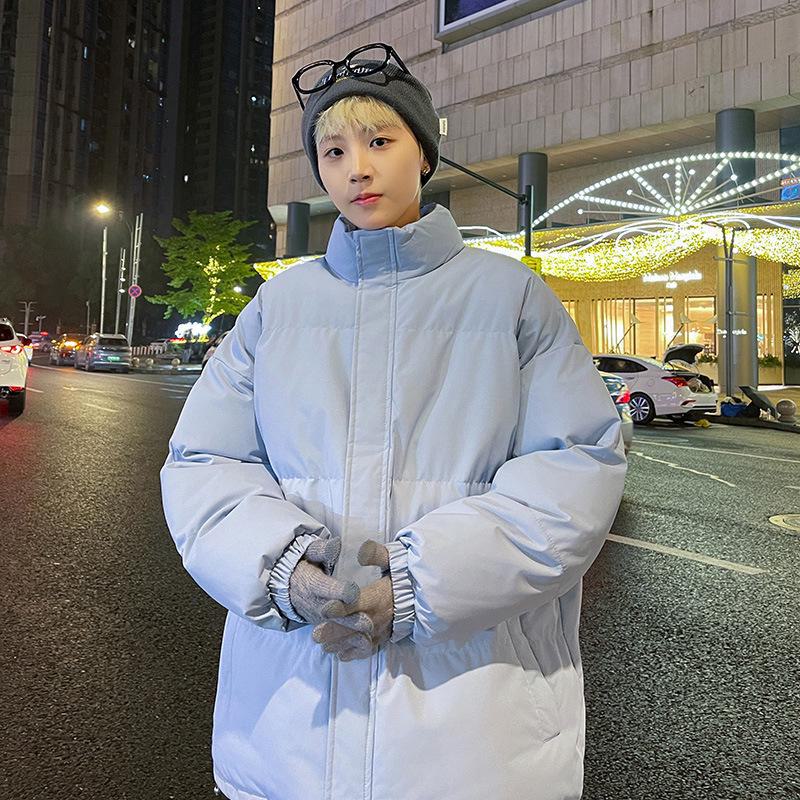 Men's Trendy Winter Cotton Jacket 2024 - Stand-up Collar, Loose Fit, Youthful Style