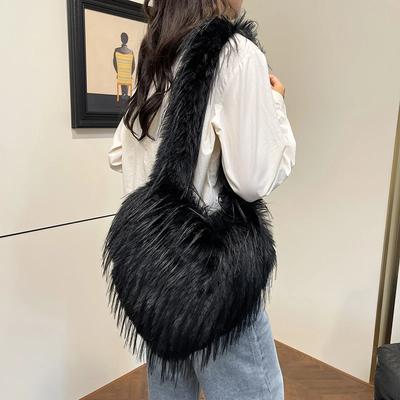 Torby na ramię z aksamitu w jednolitym kolorze Nowe torby crossbody z nici do szycia w sprzedaży Kształt serca Modne Gorąca sprzedaż Wszechstronne